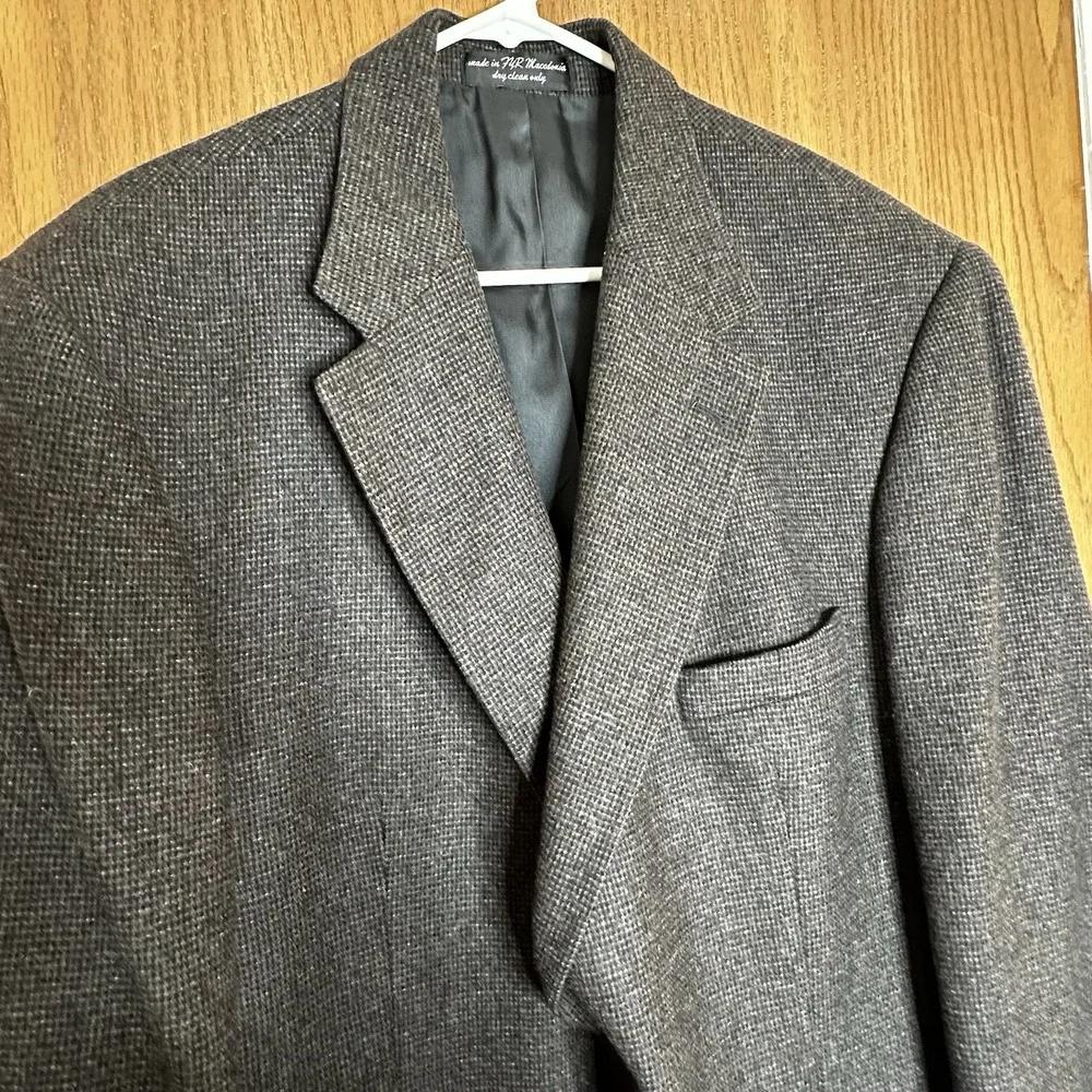 Andrew Fezza New York Sports Suit Jacket Men's Sz‎ 46R 100% Camel Hair Brown